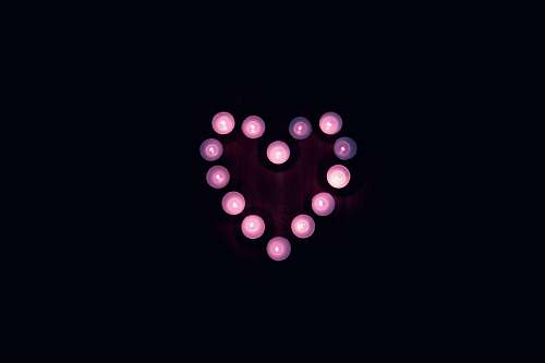 united states heart LED light candles